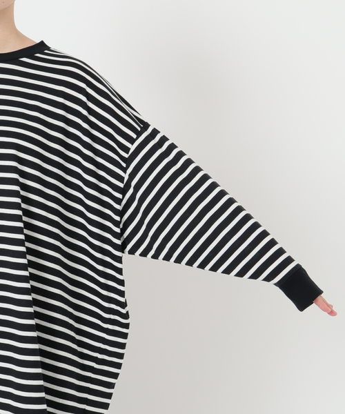 ≪WEB限定 / 追加≫ONIT 別注OVERSIZE BORDER LS（Tシャツ/カットソー