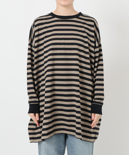 ≪WEB限定 / 追加≫ONIT 別注OVERSIZE BORDER LS（Tシャツ/カットソー