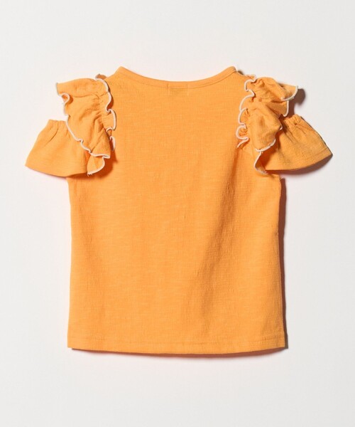 green label relaxing(グリーンレーベルリラクシング)の「ショルダースリット フリルTシャツ / キッズ 100cm-130cm(Tシャツ/カットソー・キッズ・ブラック/ライトブルー/オレンジ・110cm/130cm/120cm/100cm)」の9枚目の写真