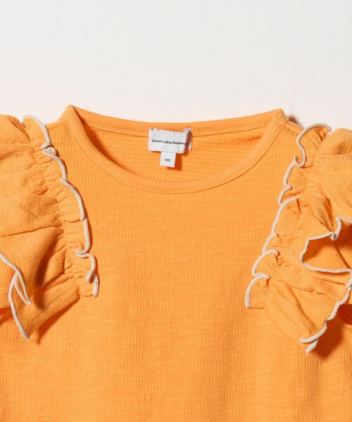 green label relaxing(グリーンレーベルリラクシング)の「ショルダースリット フリルTシャツ / キッズ 100cm-130cm(Tシャツ/カットソー・キッズ・ブラック/ライトブルー/オレンジ・110cm/130cm/120cm/100cm)」の10枚目の写真