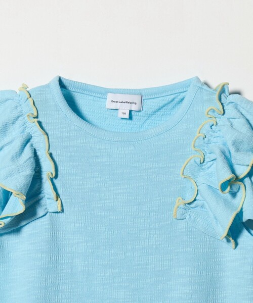 green label relaxing(グリーンレーベルリラクシング)の「ショルダースリット フリルTシャツ / キッズ 100cm-130cm(Tシャツ/カットソー・キッズ・ブラック/ライトブルー/オレンジ・110cm/130cm/120cm/100cm)」の14枚目の写真