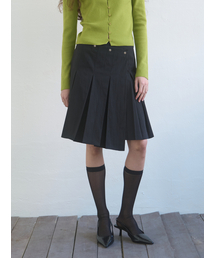 Kijun（キジュン）の「Pleated Wrap Skirt Black（スカート）」