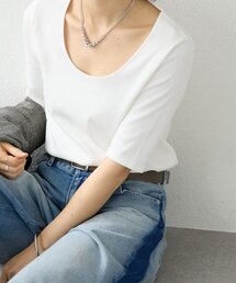 RIVE DROITE | 予約【接触冷感/透湿/紫外線防止】5分袖フライスTee(Tシャツ/カットソー)