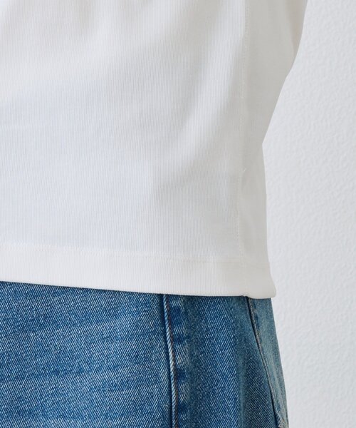 RIVE DROITE（リヴドロワ）の「予約【接触冷感/透湿/紫外線防止】5分袖フライスTee（Tシャツ/カットソー・レディース・オフホワイト・FREE）」の15枚目の写真