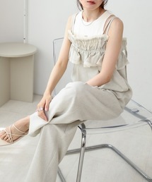 Bab（バブ）の「【S・Mサイズ展開】ギャザーオールインワン（つなぎ/オールインワン）」