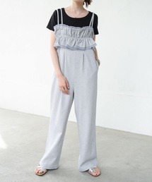 Bab（バブ）の「【S・Mサイズ展開】ギャザーオールインワン（つなぎ/オールインワン）」