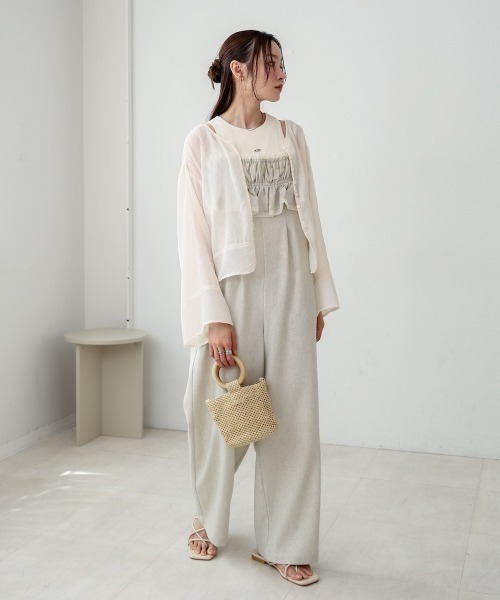 Bab(バブ)の「【S・Mサイズ展開】ギャザーオールインワン(つなぎ/オールインワン・レディース・ブルー/ベージュ/ブラック・MEDIUM/SMALL)」の22枚目の写真