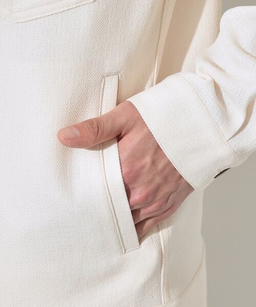 THE SHOP TK （ザ ショップ ティーケー ）の「パナマメッシュ シャツブルゾン 洗濯機OK／セットアップ可（ブルゾン・メンズ・アイボリー・02/03）」の14枚目の写真