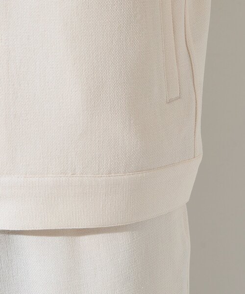 THE SHOP TK （ザ ショップ ティーケー ）の「パナマメッシュ シャツブルゾン 洗濯機OK／セットアップ可（ブルゾン・メンズ・アイボリー・02/03）」の13枚目の写真