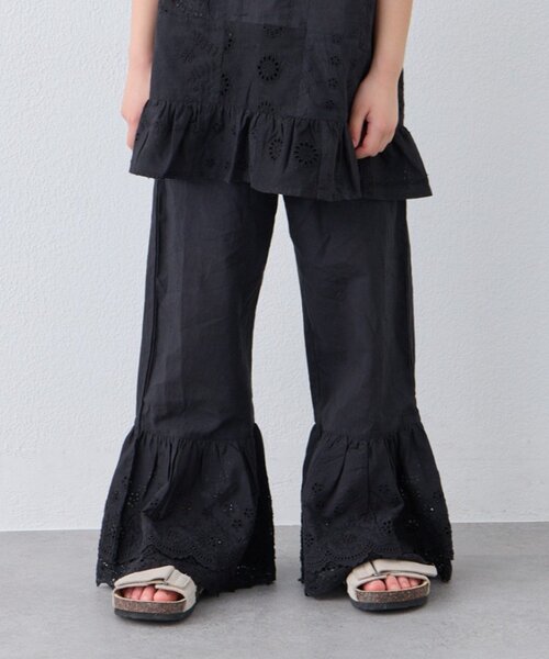 CIAOPANIC TYPY(チャオパニックティピー)の「【KIDS】【India】裾レースラッパパンツ(その他パンツ・キッズ・サックスブルー/ブラック・XX-LARGE/X-LARGE/LARGE/MEDIUM/SMALL)」の3枚目の写真