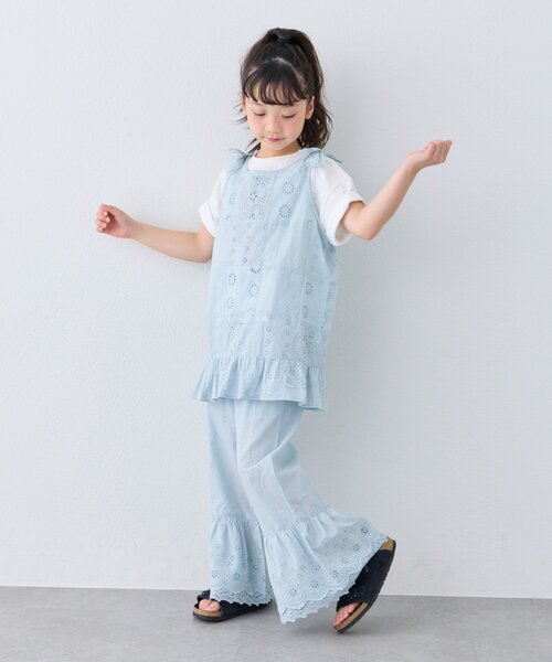 CIAOPANIC TYPY(チャオパニックティピー)の「【KIDS】【India】裾レースラッパパンツ(その他パンツ・キッズ・サックスブルー/ブラック・XX-LARGE/X-LARGE/LARGE/MEDIUM/SMALL)」の12枚目の写真