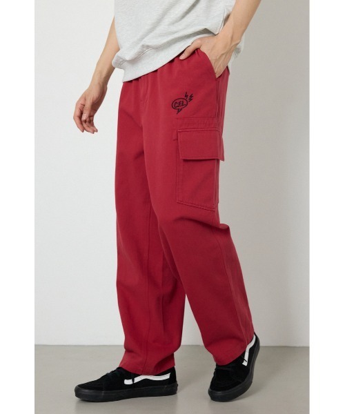 RODEO CROWNS WIDE BOWL（ロデオクラウンズワイドボウル）の「エンジニアカーゴパンツ（カーゴパンツ・メンズ・バーガンディー/ブラック/オフホワイト・MEDIUM/LARGE）」の4枚目の写真