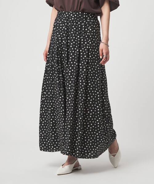 seventen by Miho Kawahito キュロットパンツ　ブラック 再入荷】ハイウエストフレアキュロット(ブラック) - seventen