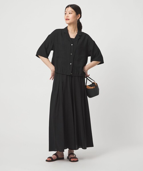 green label relaxing（グリーンレーベルリラクシング）の「［size SHORTあり］【WEB限定】＜at ease＞キュロット パンツ（その他パンツ・レディース・ナチュラル/ブラック/ブラウン/その他1・FREE/SHORT）」の15枚目の写真