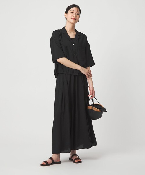 green label relaxing（グリーンレーベルリラクシング）の「［size SHORTあり］【WEB限定】＜at ease＞キュロット パンツ（その他パンツ・レディース・ナチュラル/ブラック/ブラウン/その他1・FREE/SHORT）」の16枚目の写真
