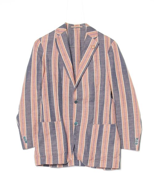 LARDINI ラルディーニ ストライプ テーラードジャケット LARDINI 