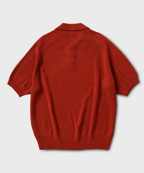 NONBLANK(ノンブランク)の「ラグランハーフスリーブカラーニット_CRIMSON(ニット/セーター・レディース・その他・X-LARGE/SMALL/LARGE/MEDIUM)」の2枚目の写真