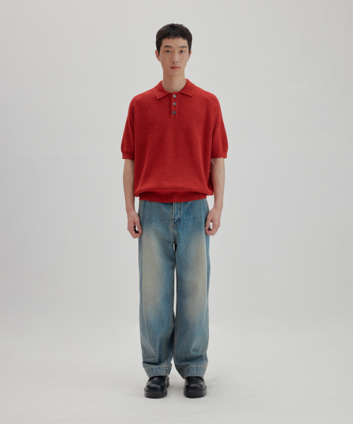 NONBLANK(ノンブランク)の「ラグランハーフスリーブカラーニット_CRIMSON(ニット/セーター・レディース・その他・X-LARGE/SMALL/LARGE/MEDIUM)」の12枚目の写真
