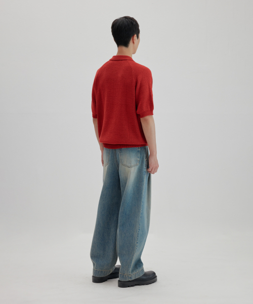 NONBLANK(ノンブランク)の「ラグランハーフスリーブカラーニット_CRIMSON(ニット/セーター・レディース・その他・X-LARGE/SMALL/LARGE/MEDIUM)」の15枚目の写真
