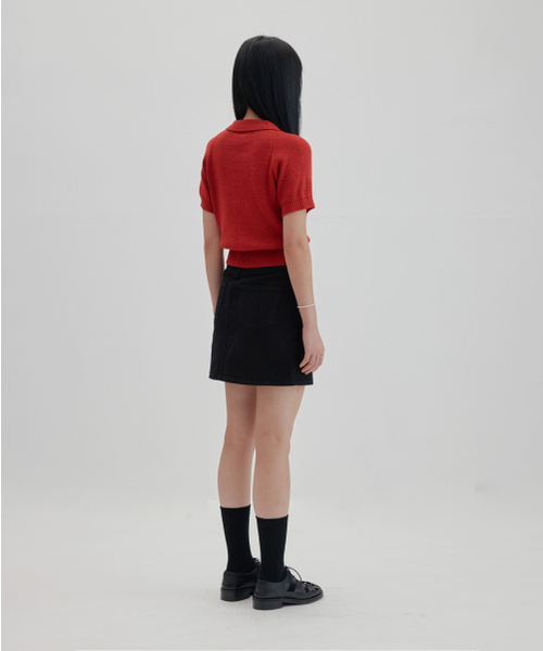 NONBLANK(ノンブランク)の「ラグランハーフスリーブカラーニット_CRIMSON(ニット/セーター・レディース・その他・X-LARGE/SMALL/LARGE/MEDIUM)」の19枚目の写真