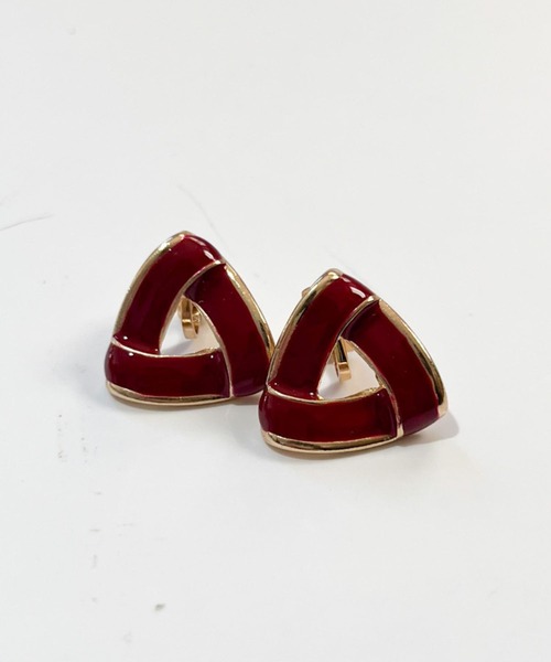 yu-ka(ユーカ)の「YU-KA:カラートライアングルイヤリング Color Triangle Earrings(イヤリング・レディース・ブルー/レッド/ホワイト・FREE)」の3枚目の写真