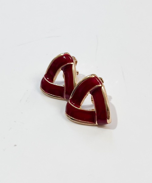 yu-ka(ユーカ)の「YU-KA:カラートライアングルイヤリング Color Triangle Earrings(イヤリング・レディース・ブルー/レッド/ホワイト・FREE)」の4枚目の写真