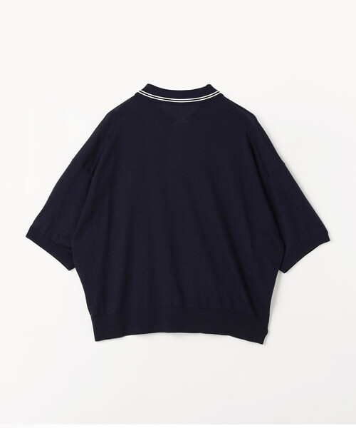 COMME CA Wardrobe(コムサワードローブ)の「14G天竺編 ポロ襟ニット(ポロシャツ・レディース・ネイビー/トップグレー/ホワイト・FREE)」の18枚目の写真
