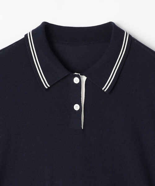 COMME CA Wardrobe(コムサワードローブ)の「14G天竺編 ポロ襟ニット(ポロシャツ・レディース・ネイビー/トップグレー/ホワイト・FREE)」の19枚目の写真