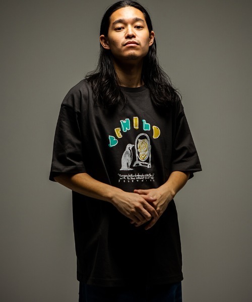 430（フォーサーティ）の「mt10449- AF BE WILD S-S TEE Tシャツ(26-133)（Tシャツ/カットソー・メンズ・ブラック系その他/サックスブルー/ブラック/バーガンディー/ホワイト/ベージュ/ネイビー・3/2/1/0）」の8枚目の写真