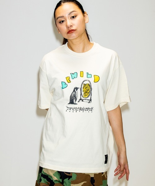 430（フォーサーティ）の「mt10449- AF BE WILD S-S TEE Tシャツ(26-133)（Tシャツ/カットソー・メンズ・ブラック系その他/サックスブルー/ブラック/バーガンディー/ホワイト/ベージュ/ネイビー・3/2/1/0）」の10枚目の写真