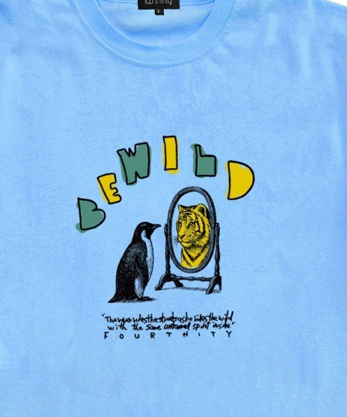 430（フォーサーティ）の「mt10449- AF BE WILD S-S TEE Tシャツ(26-133)（Tシャツ/カットソー・メンズ・ブラック系その他/サックスブルー/ブラック/バーガンディー/ホワイト/ベージュ/ネイビー・3/2/1/0）」の13枚目の写真