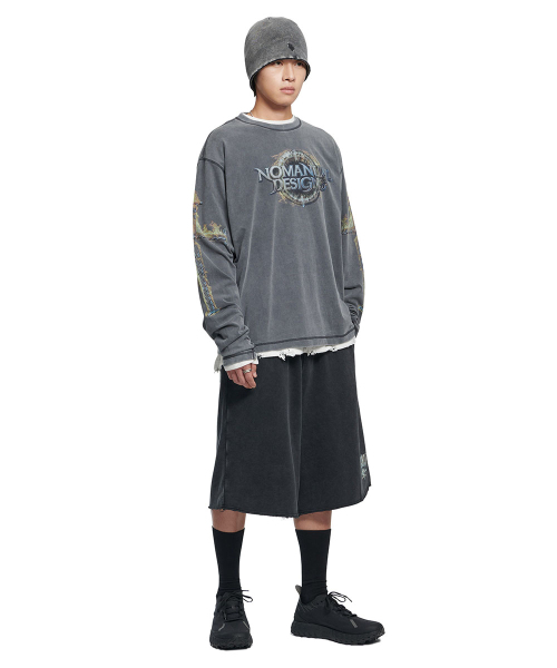 NOMANUAL(NOMANUAL)の「ARC CORE LONG SLEEVE TEE - WASHED CHARCOAL(Tシャツ/カットソー・レディース・その他・LARGE/MEDIUM/SMALL/X-LARGE)」の6枚目の写真