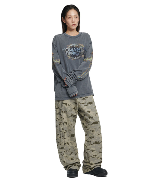 NOMANUAL(NOMANUAL)の「ARC CORE LONG SLEEVE TEE - WASHED CHARCOAL(Tシャツ/カットソー・レディース・その他・LARGE/MEDIUM/SMALL/X-LARGE)」の5枚目の写真
