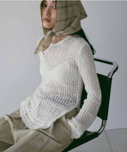 Lace Knit Tops（Tシャツ/カットソー）｜anuke（アンヌーク）の