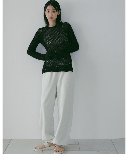 Lace Knit Tops（Tシャツ/カットソー）｜anuke（アンヌーク）の