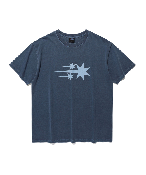 NICE GHOST CLUB（ナイスゴーストクラブ）の「3STAR SYMBOL PIGMENT TEE_BLUE(NG2GMUT501A)（Tシャツ/カットソー・レディース・ブルー・SMALL/MEDIUM/LARGE）」の7枚目の写真
