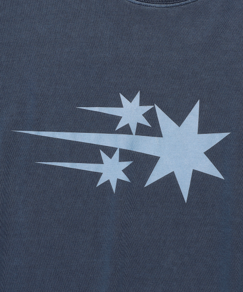 NICE GHOST CLUB（ナイスゴーストクラブ）の「3STAR SYMBOL PIGMENT TEE_BLUE(NG2GMUT501A)（Tシャツ/カットソー・レディース・ブルー・SMALL/MEDIUM/LARGE）」の4枚目の写真