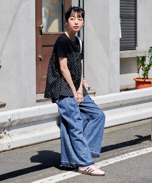 ビスチェドッキングTシャツ FREAK'S STORE（フリークスストア） tシャツ ドットビスチェ