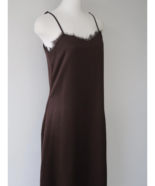 celon(セロン)の「lace satin long dress(ワンピース・レディース・アイボリー/ブラウン・FREE)」の15枚目の写真
