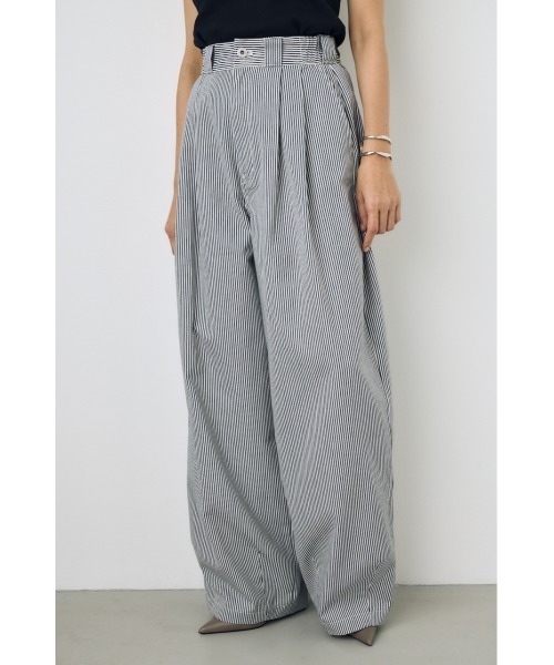 AZUL by moussy(アズールバイマウジー)の「【Dickies×AZUL】カーブパンツ(カーゴパンツ・レディース・カーキ/ブラック/ストライプ・MEDIUM/SMALL)」の1枚目の写真