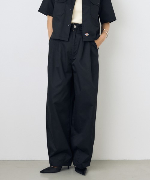 AZUL by moussy(アズールバイマウジー)の「【Dickies×AZUL】カーブパンツ(カーゴパンツ・レディース・カーキ/ブラック/ストライプ・MEDIUM/SMALL)」の7枚目の写真