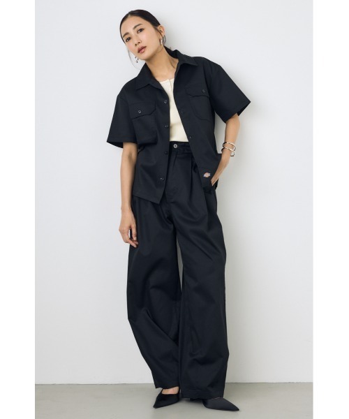 AZUL by moussy(アズールバイマウジー)の「【Dickies×AZUL】カーブパンツ(カーゴパンツ・レディース・カーキ/ブラック/ストライプ・MEDIUM/SMALL)」の5枚目の写真