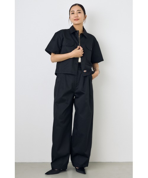 AZUL by moussy(アズールバイマウジー)の「【Dickies×AZUL】カーブパンツ(カーゴパンツ・レディース・カーキ/ブラック/ストライプ・MEDIUM/SMALL)」の6枚目の写真