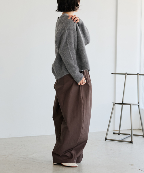 IENA LA BOUCLE（イエナラブークル）の「《接触冷感/撥水》IENA LA BOUCLE タッサーパラシュートバルーンスラックス（スラックス・レディース・ブラウン/グレー・38/36）」の11枚目の写真