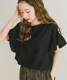 ITEMS URBANRESEARCH（アイテムズ アーバンリサーチ）の「袖フリルブラウス（シャツ/ブラウス）」