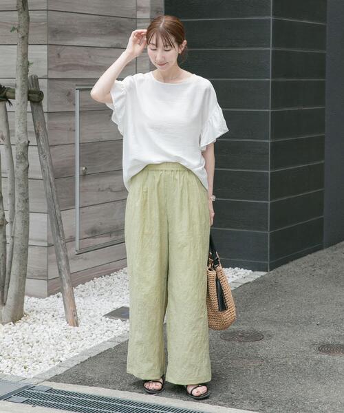 ITEMS URBANRESEARCH(アイテムズ アーバンリサーチ)の「袖フリルブラウス(シャツ/ブラウス・レディース・ブラウン/ブルー/オフホワイト/ブラック・FREE)」の8枚目の写真