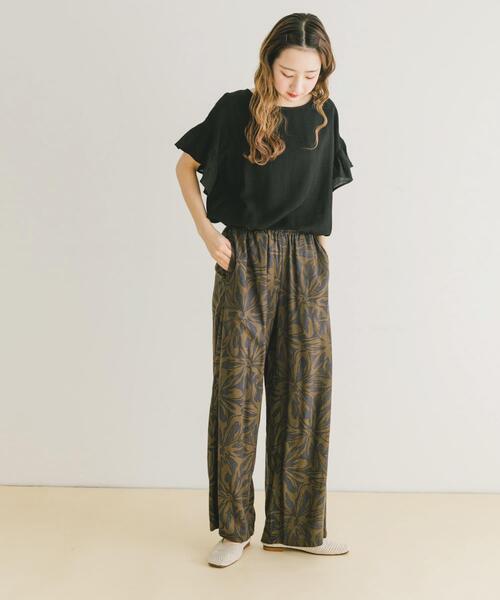 ITEMS URBANRESEARCH(アイテムズ アーバンリサーチ)の「袖フリルブラウス(シャツ/ブラウス・レディース・ブラウン/ブルー/オフホワイト/ブラック・FREE)」の10枚目の写真