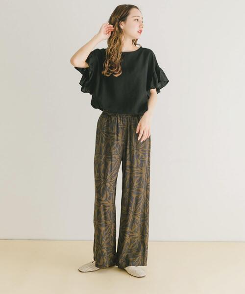 ITEMS URBANRESEARCH(アイテムズ アーバンリサーチ)の「袖フリルブラウス(シャツ/ブラウス・レディース・ブラウン/ブルー/オフホワイト/ブラック・FREE)」の11枚目の写真