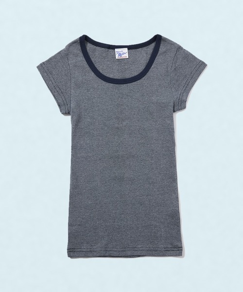 MILLER(ミラー)の「Robert P. Miller / パネルリブ半袖無地 / 807C(Tシャツ/カットソー・レディース・ピンク/ホワイト/ブラック/チャコールグレー/オレンジ系その他/ブラック系その他/ホワイト系その他4/ホワイト系その他2/グレー/グレー系その他4/イエロー/グレー系その他3/ミント/ホワイト系その他3・FREE)」の6枚目の写真
