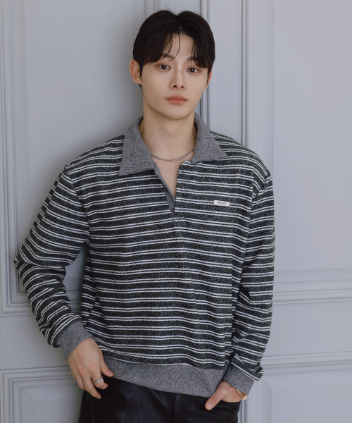 Multi-Stripe PK Knit - Grey